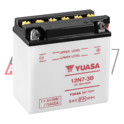 Batterie Moto Yuasa 12N7-3B (12V, 7Ah) | Conventionnelle Batterie Moto Yuasa 12N7-3B (12V, 7Ah) | Conventionnelle