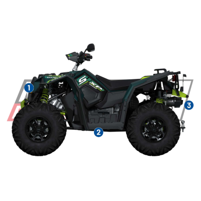 Polaris Scrambler XP 1000 S – Quad 952cc tout-terrain avec EBS, EPS et suspensions Walker Evans